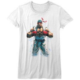 STREET FIGHTER RYU LADIES S T-Shirt in White