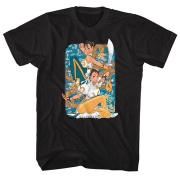 STREET FIGHTER DUAL CHUN LI S T-Shirt in Black