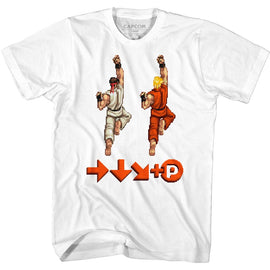 STREET FIGHTER SPRITE PUNCH S T-Shirt in White