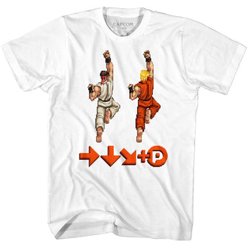 STREET FIGHTER SPRITE PUNCH S T-Shirt in White