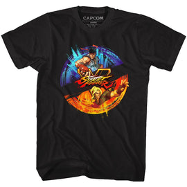 STREET FIGHTER TWO COLORS S T-Shirt in Black