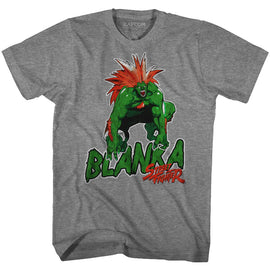 STREET FIGHTER BLANKA S T-Shirt in Graphite Heather