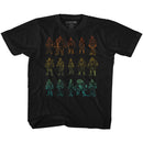 STREET FIGHTER OUTLINES YOUTH XS 5 6 T-Shirt in Black