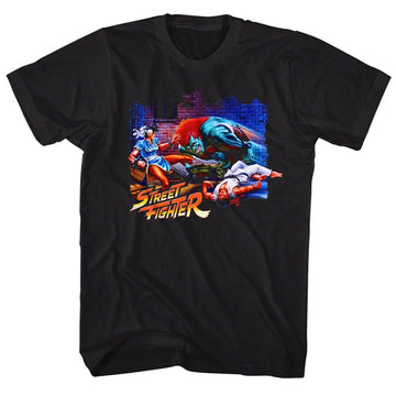 STREET FIGHTER ALLEY FIGHT S T-Shirt in Black