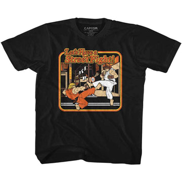 STREET FIGHTER STORYBOOK STYLE TODDLER 2T T-Shirt in Black