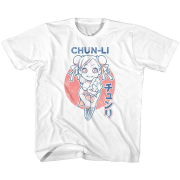 STREET FIGHTER CUTESY CHUNLI TODDLER 2T T-Shirt in White