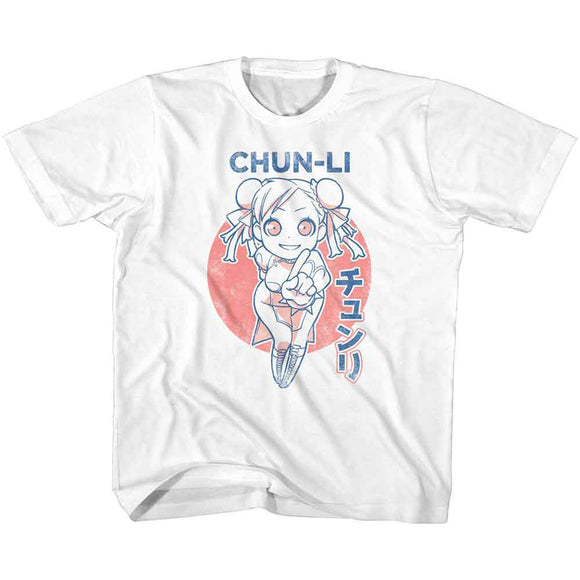 STREET FIGHTER CUTESY CHUNLI TODDLER 2T T-Shirt in White