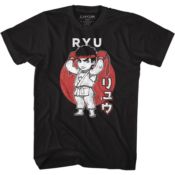 STREET FIGHTER CHIBI RYU S T-Shirt in Black