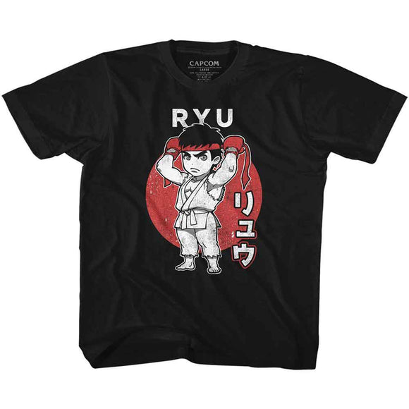 STREET FIGHTER CHIBI RYU TODDLER 2T T-Shirt in Black