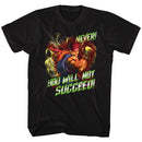STREET FIGHTER NEVER SUCCEED S T-Shirt in Black