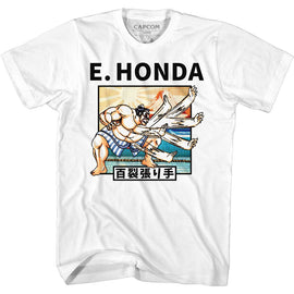 STREET FIGHTER E HONDA SLAPS S T-Shirt in White
