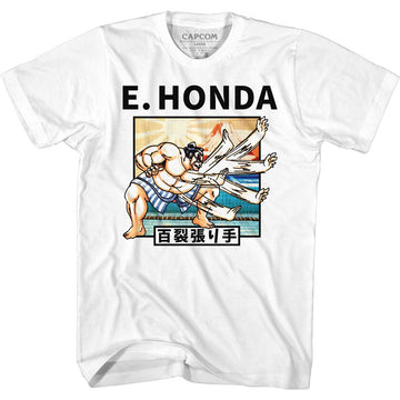 STREET FIGHTER E HONDA SLAPS S T-Shirt in White