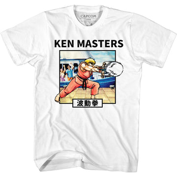 STREET FIGHTER KEN HADOKEN S T-Shirt in White
