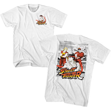 STREET FIGHTER GRAINY GLITCH S ***F&B*** ***LPA*** T-Shirt in White