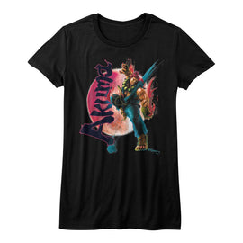 STREET FIGHTER AKUMA LADIES S T-Shirt in Black