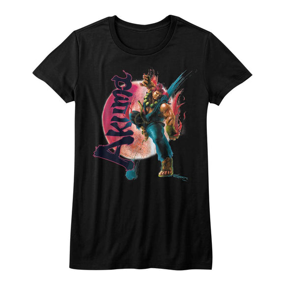 STREET FIGHTER AKUMA LADIES S T-Shirt in Black