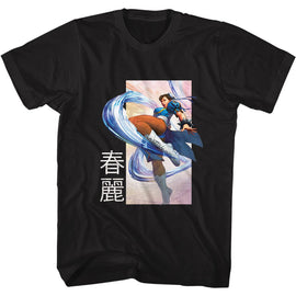 STREET FIGHTER CHUN LI KICK S T-Shirt in Black