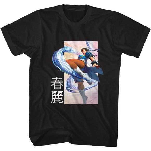STREET FIGHTER CHUN LI KICK S T-Shirt in Black