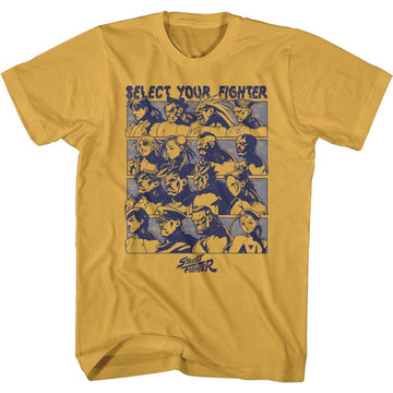 STREET FIGHTER FIGHTER SELECT S T-Shirt in Ginger