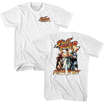 STREET FIGHTER PRESS START S ***F&B*** ***LPA*** T-Shirt in White
