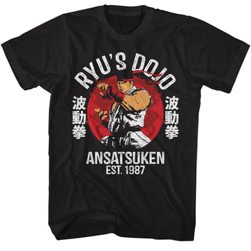 STREET FIGHTER RYUS DOJO S T-Shirt in Black