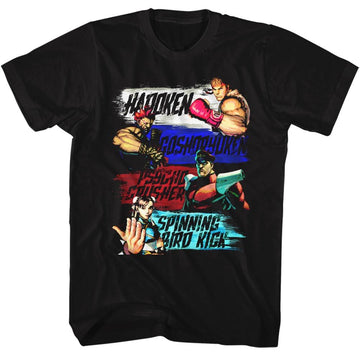 STREET FIGHTER SHOW ME YOUR MOVES S T-Shirt in Black
