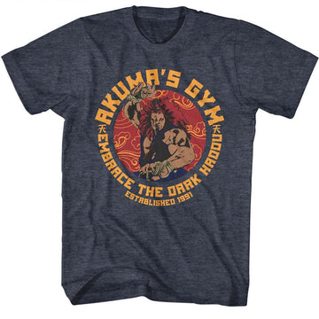 STREET FIGHTER AKUMAS GYM S T-Shirt in NAVY Heather