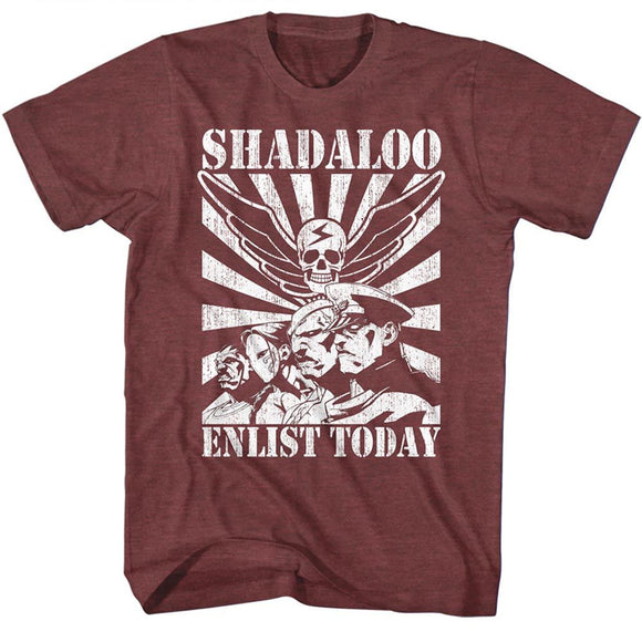 STREET FIGHTER ENLIST TODAY S T-Shirt in Vintage Maroon Heather