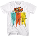 STREET FIGHTER HALFTONE RECTANGLES S T-Shirt in White