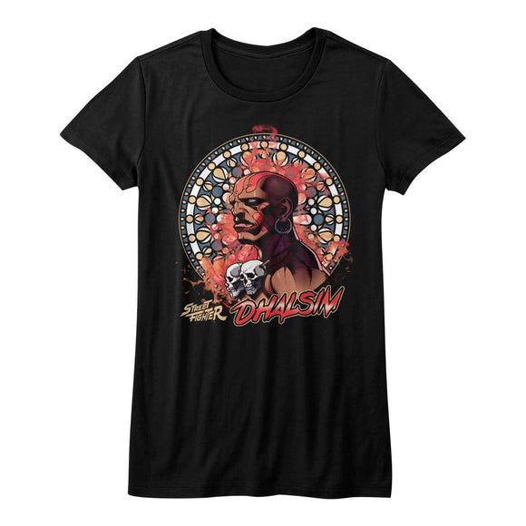 STREET FIGHTER DHALSIM LADIES S T-Shirt in Black