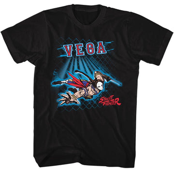 STREET FIGHTER VEGA FENCE S T-Shirt in Black