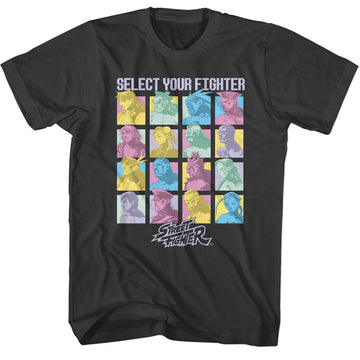 STREET FIGHTER SELECT YOUR FIGHTER S T-Shirt in Smoke