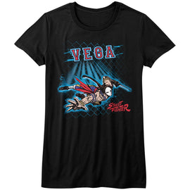 STREET FIGHTER VEGA FENCE LADIES S T-Shirt in Black