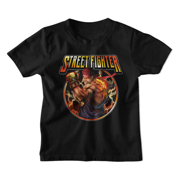 STREET FIGHTER LIGHTNING RYU TODDLER 2T T-Shirt in Black