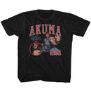 STREET FIGHTER AKUMA VARSITY YOUTH XS 5 6 T-Shirt in Black