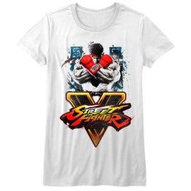 STREET FIGHTER STREETFIGHTA LADIES S T-Shirt in White