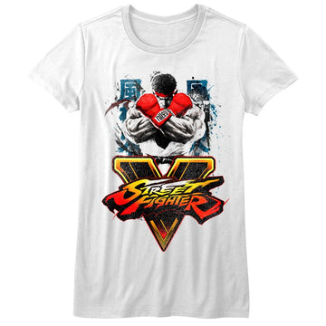 STREET FIGHTER STREETFIGHTA LADIES S T-Shirt in White
