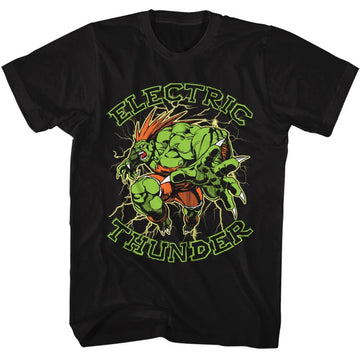 STREET FIGHTER ELECTRIC THUNDER S T-Shirt in Black