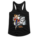 STREET FIGHTER VEGA LADIES SLIMFIT RACERBACK S T-Shirt in Black