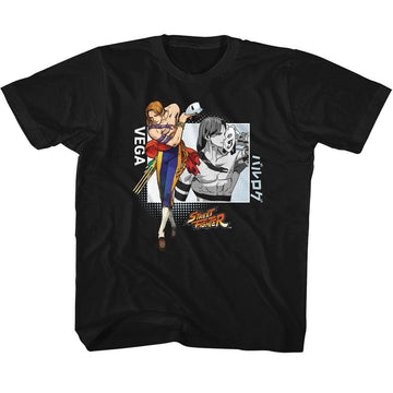 STREET FIGHTER VEGA YOUTH XS 5 6 T-Shirt in Black