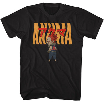 STREET FIGHTER AKUMA WARPED TEXT S T-Shirt in Black