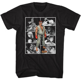 STREET FIGHTER FIGHTERS IN BOXES S T-Shirt in Black