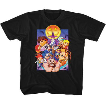 STREET FIGHTER POCKET FIGHTERS SPOOKY TODDLER 2T T-Shirt in Black