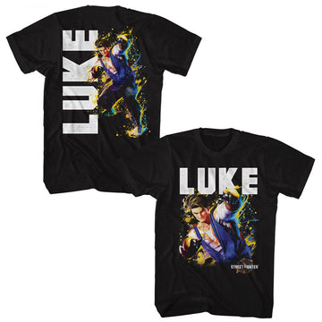 STREET FIGHTER LUKE CHARACTER ***F&B*** S T-Shirt in Black