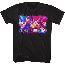 STREET FIGHTER SPLATTER BOX S T-Shirt in Black
