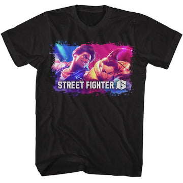 STREET FIGHTER SPLATTER BOX S T-Shirt in Black
