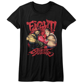 STREET FIGHTER FIGHT LADIES S T-Shirt in Black