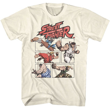STREET FIGHTER ACTION COMIC S T-Shirt in Natural