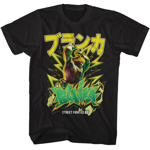 STREET FIGHTER BLANKA GRAFITTI S T-Shirt in Black