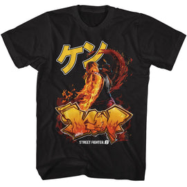 STREET FIGHTER KEN GRAFITTI S T-Shirt in Black